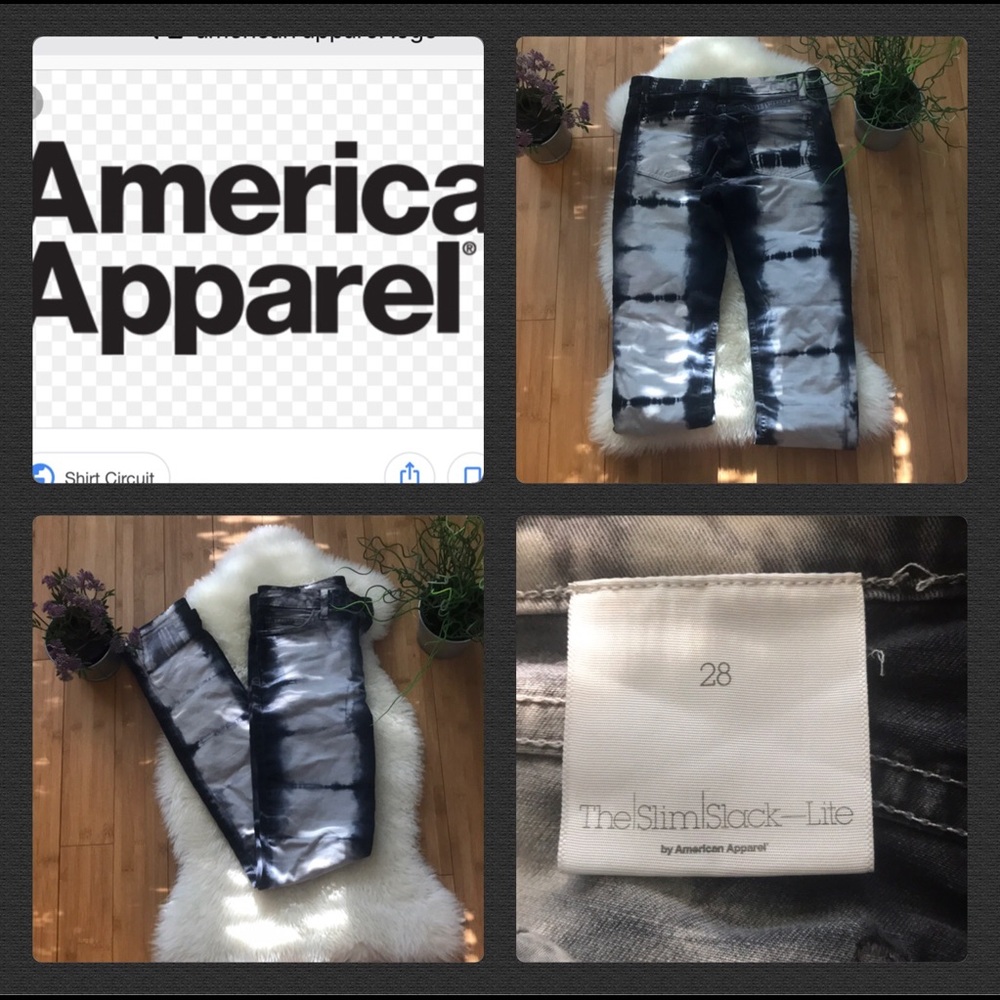 American Apparel black and white jeans